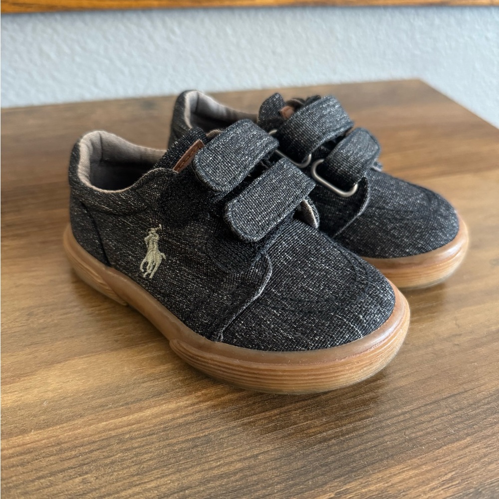 Polo by Ralph Lauren Toddler Black Canvas Sneakers Size 5